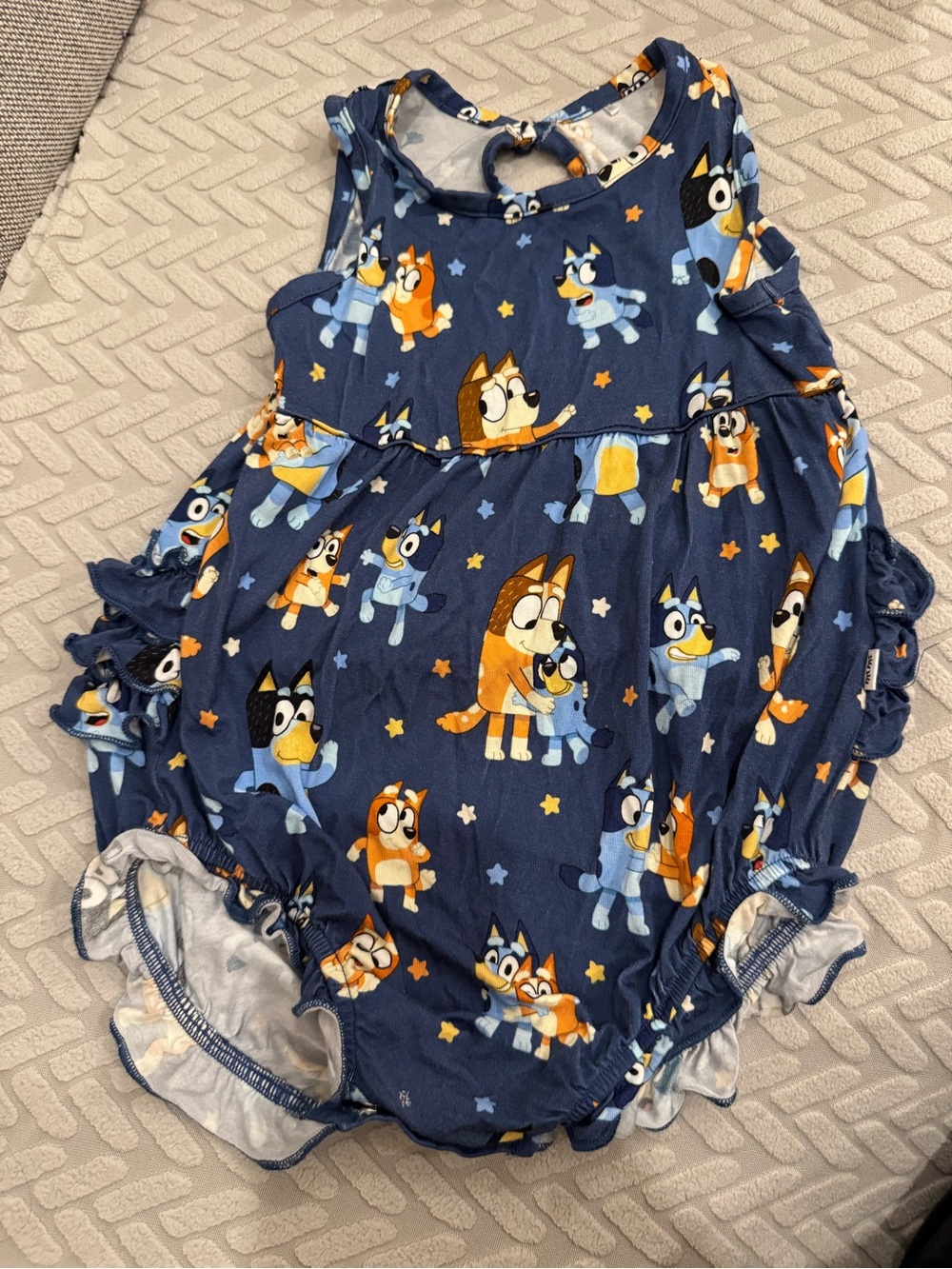 Little sleepies Bluey dance mode bubble romper size 12-18 months